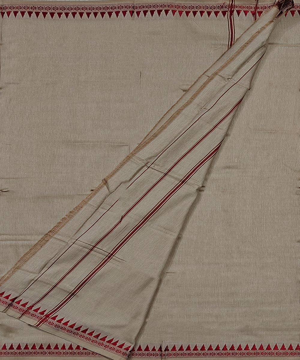 Brown Sambalpuri Handwoven Cotton Joda Image 2