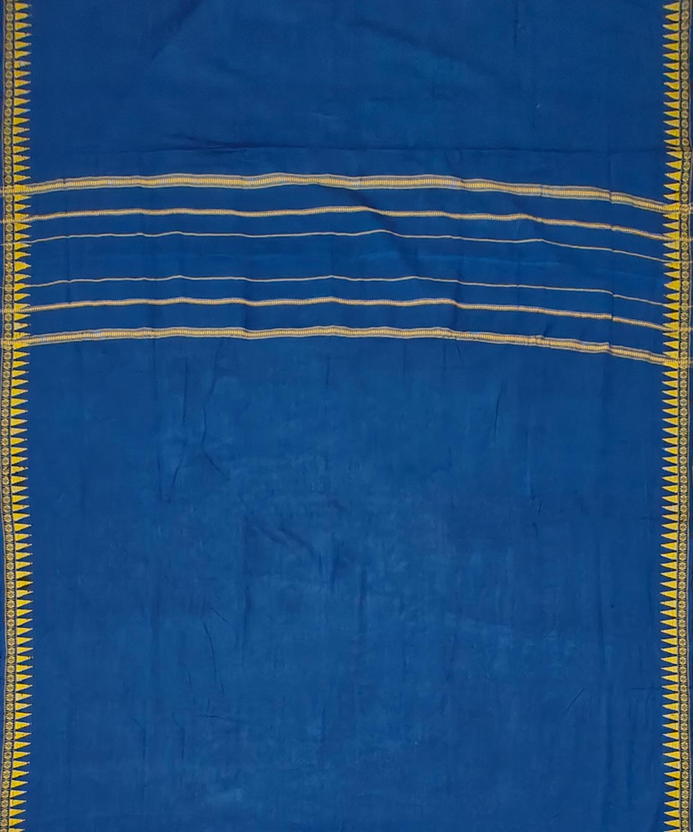 Blue Sambalpuri Handwoven Cotton Joda Image 4