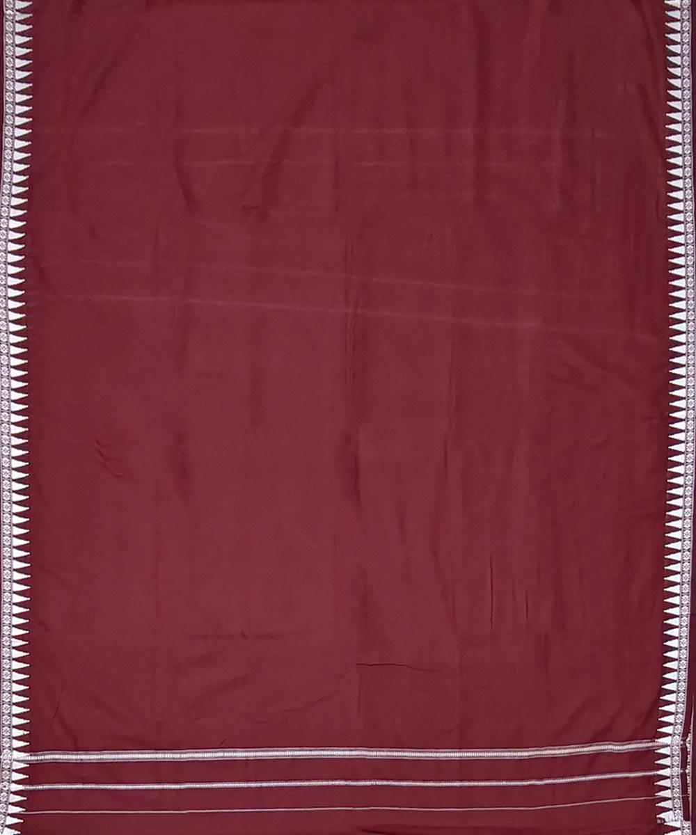 Maroon Sambalpuri Handwoven Cotton Joda Image 3