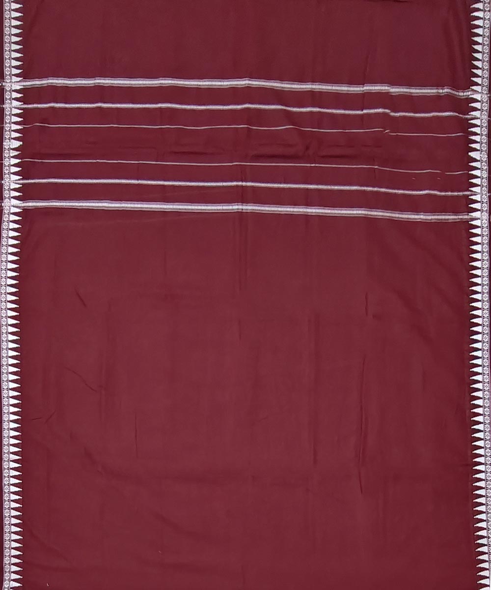 Maroon Sambalpuri Handwoven Cotton Joda Image 4