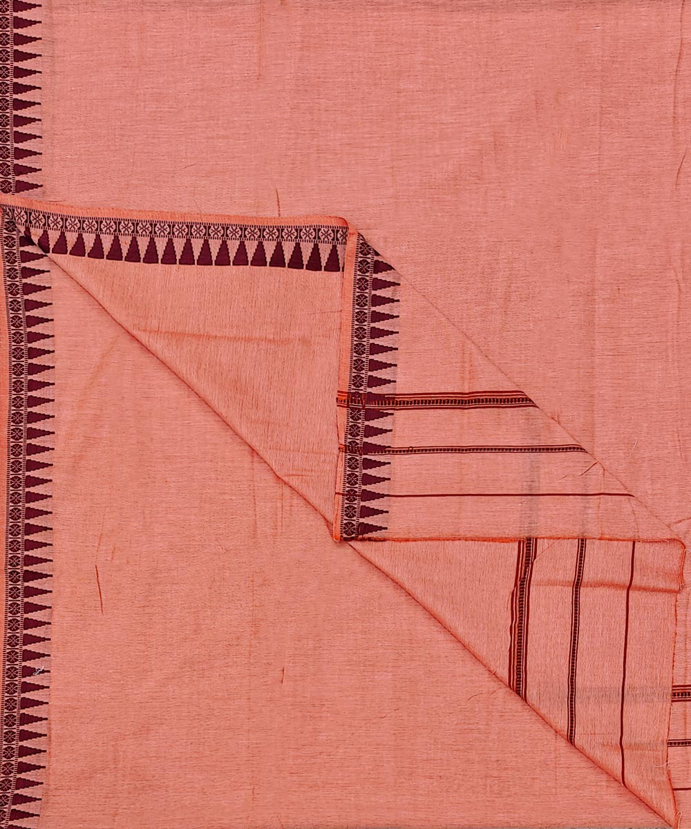 Orange Sambalpuri Handwoven Cotton Joda SFSJOD2046