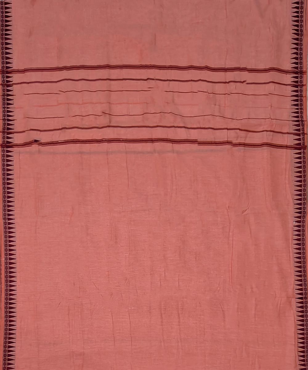 Orange Sambalpuri Handwoven Cotton Joda Image 4
