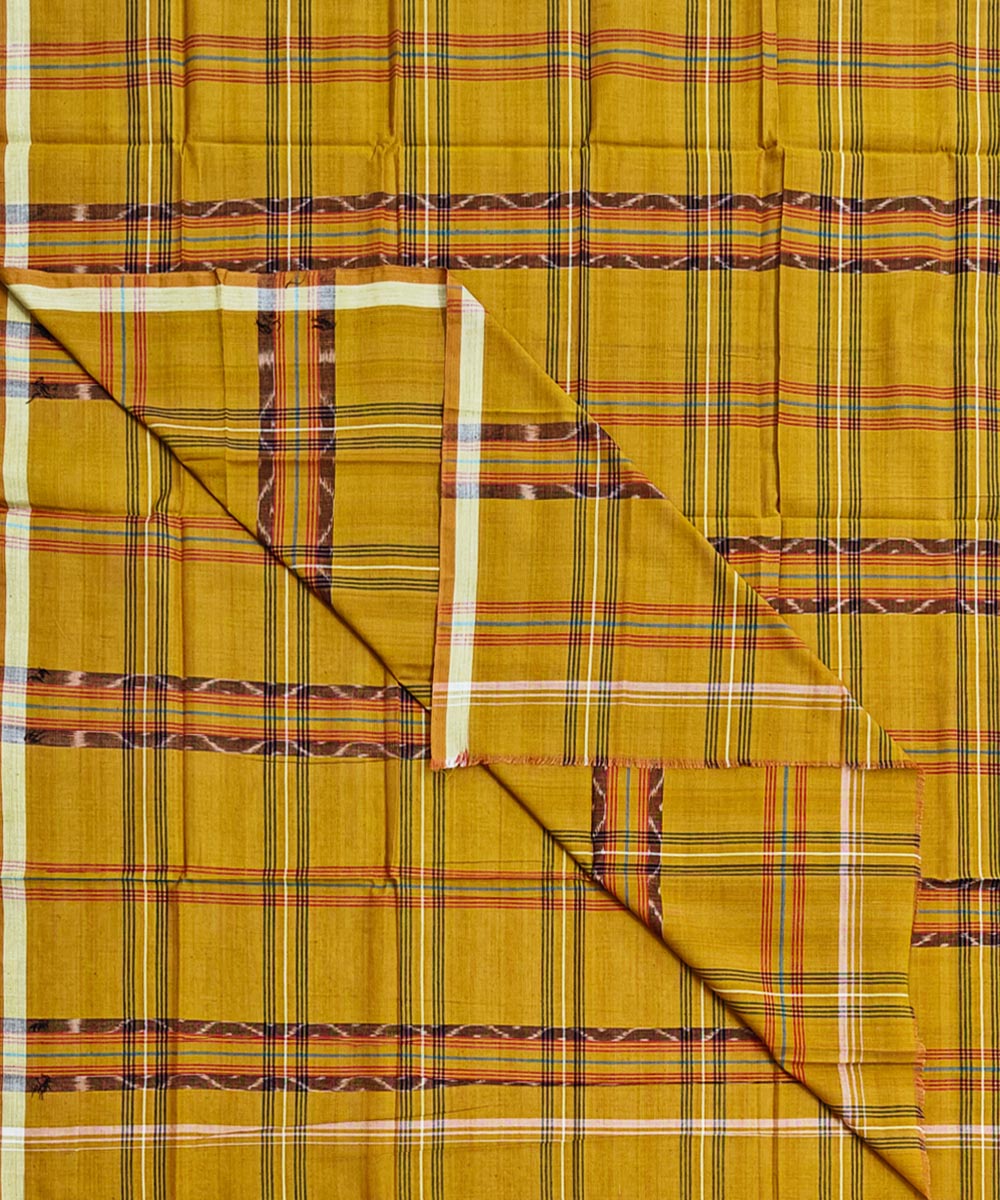 Camel Sambalpuri Handwoven Cotton Lugi SFCLUN2050