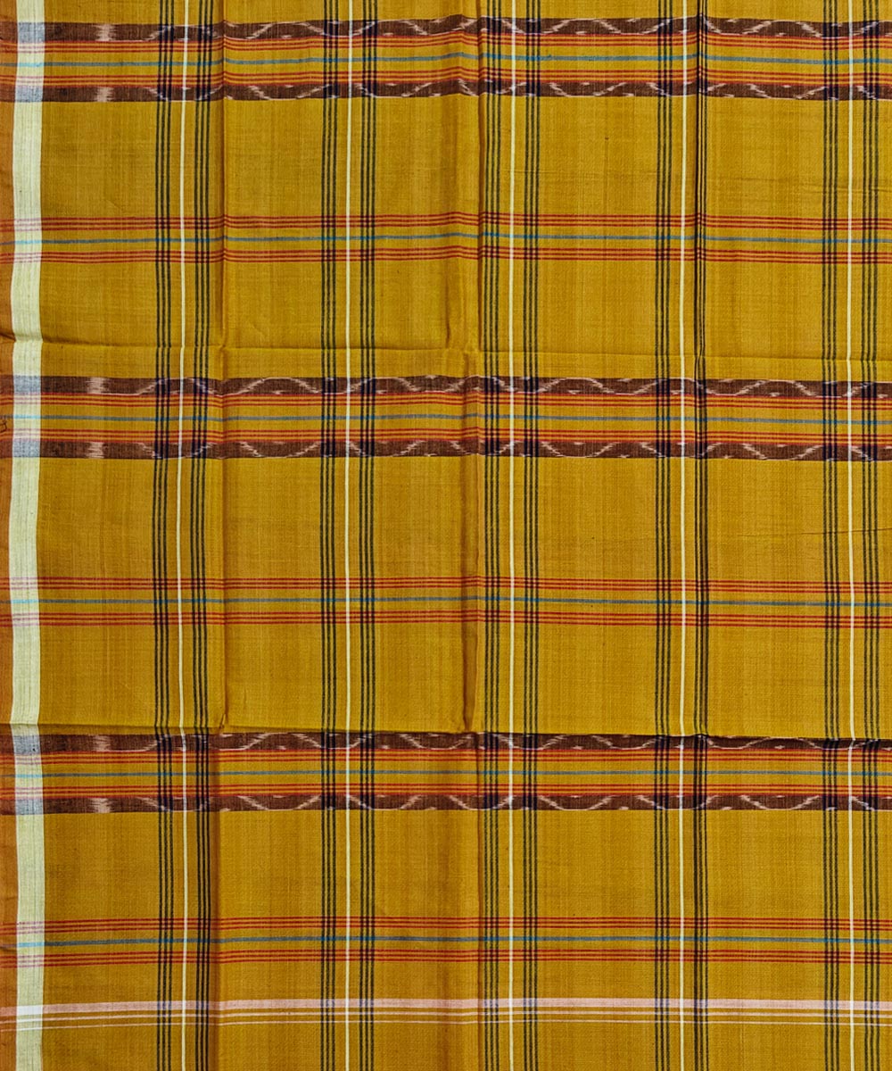 Camel Sambalpuri Handwoven Cotton Lugi Image 4