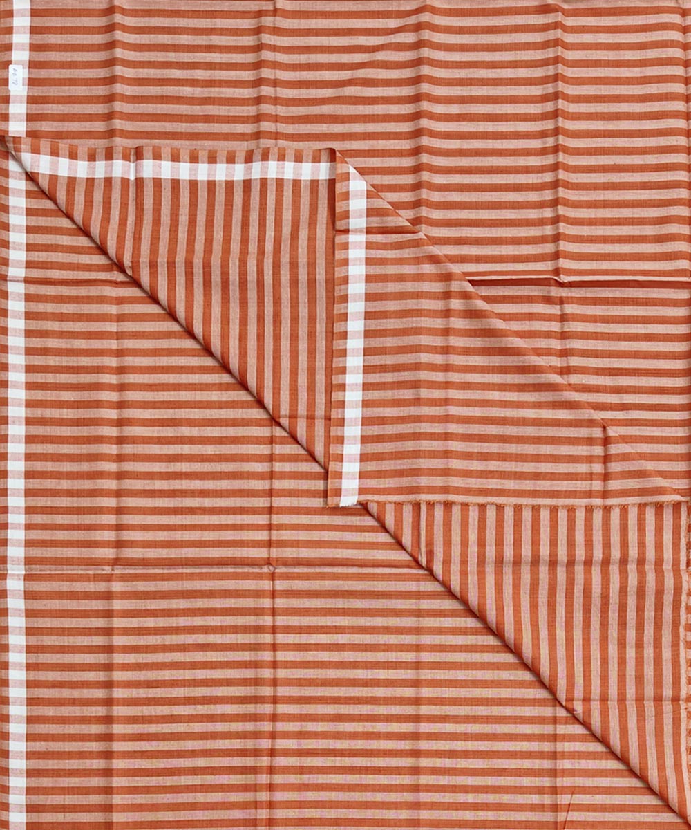 Brown Sambalpuri Handwoven Cotton Lugi SFCLUN2052