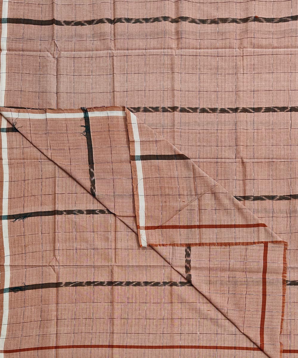 Beige Sambalpuri Handwoven Cotton Lugi SFCLUN2054