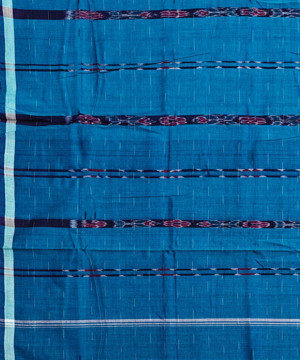 Green Sambalpuri Handwoven Cotton Lugi Image 4