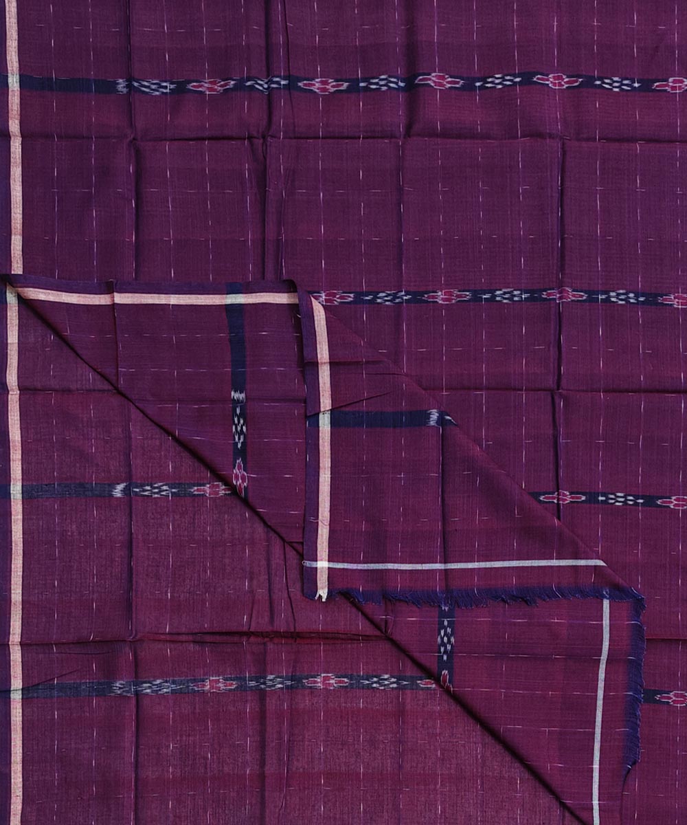 Purple Sambalpuri Handwoven Cotton Lugi SFCLUN2058