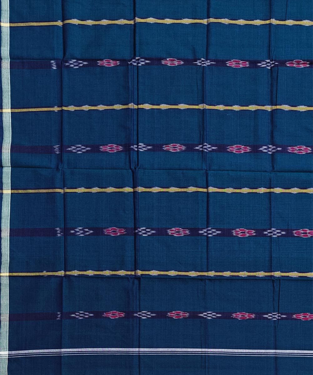 Green Sambalpuri Handwoven Cotton Lugi Image 4