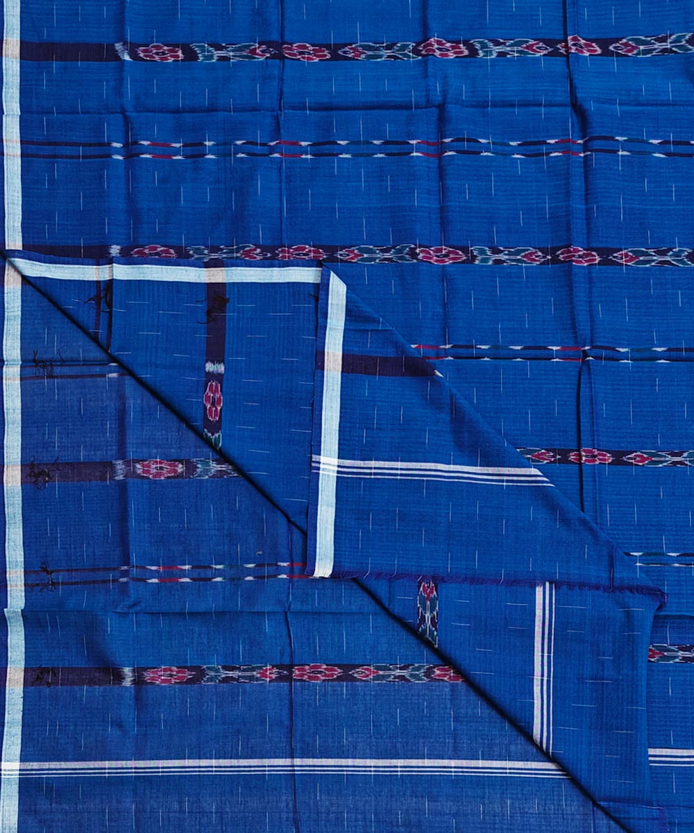 Blue Sambalpuri Handwoven Cotton Lugi SFCLUN2064