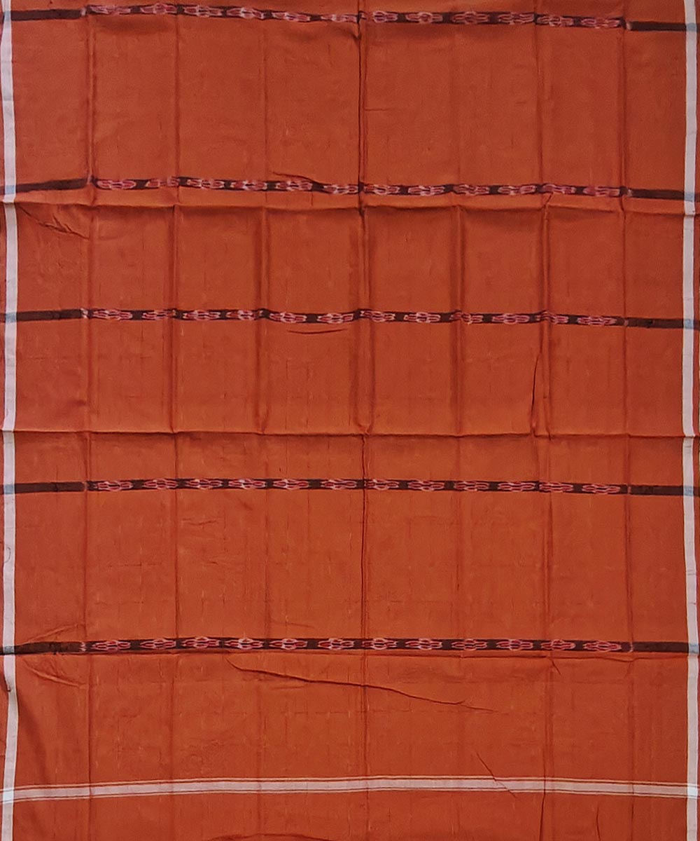 Brown Sambalpuri Handwoven Cotton Lugi Image 3