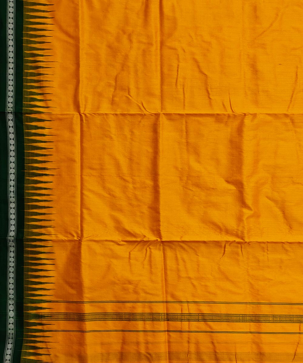 Yellow Green Sambalpuri Handwoven Silk Joda Image 5
