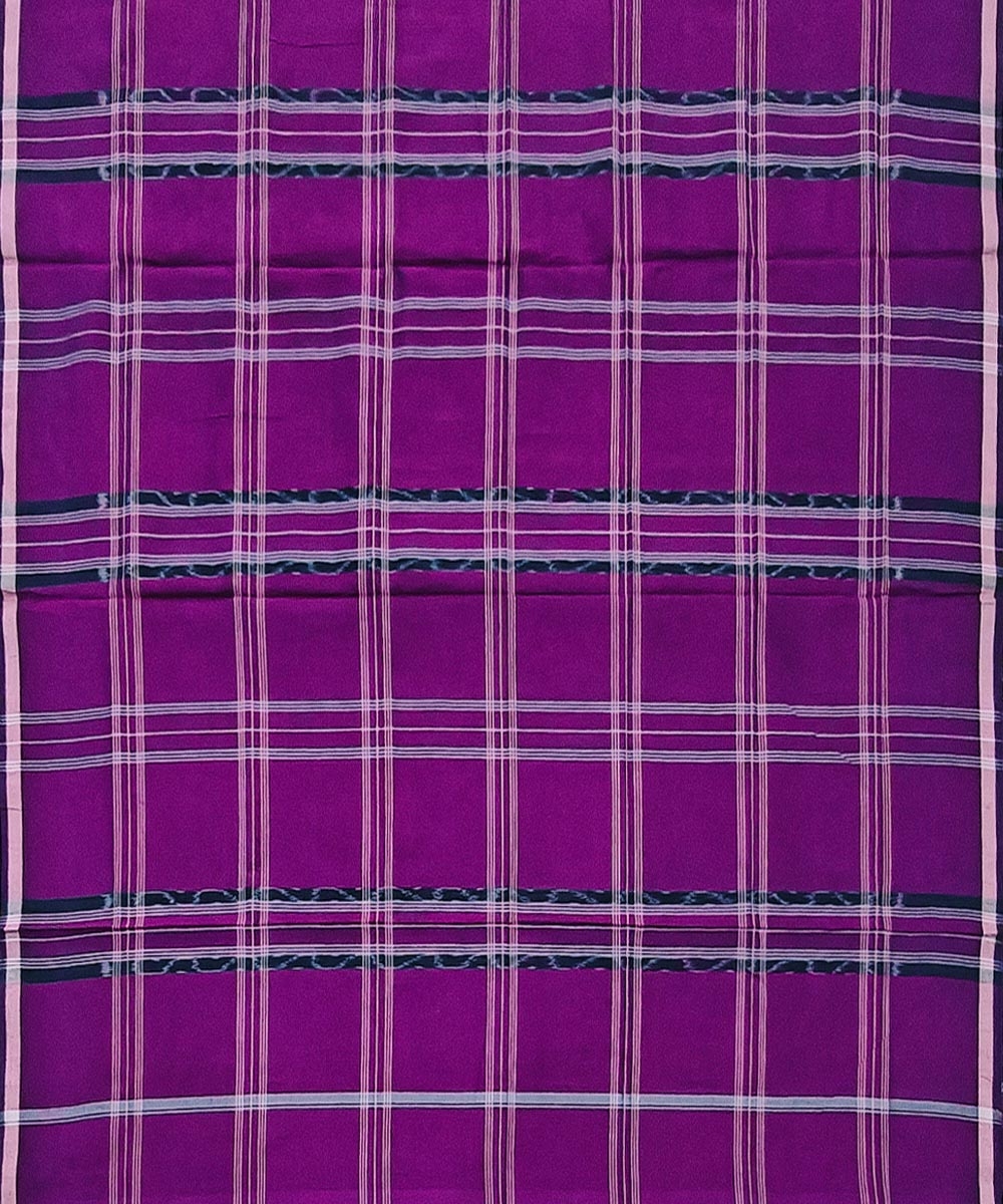 Purple Sambalpuri Handwoven Cotton Lugi Image 3
