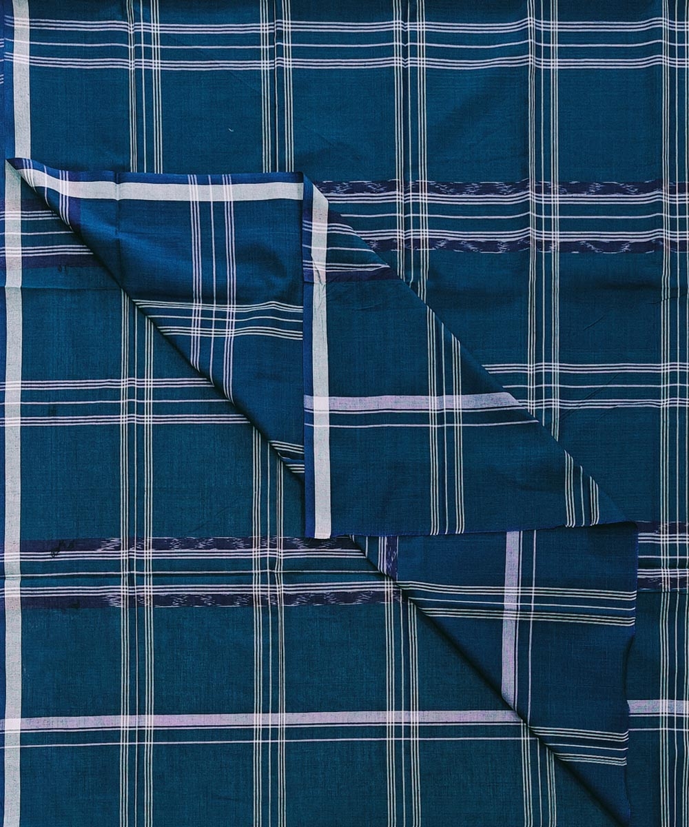 Green Sambalpuri Handwoven Cotton Lugi Image 1