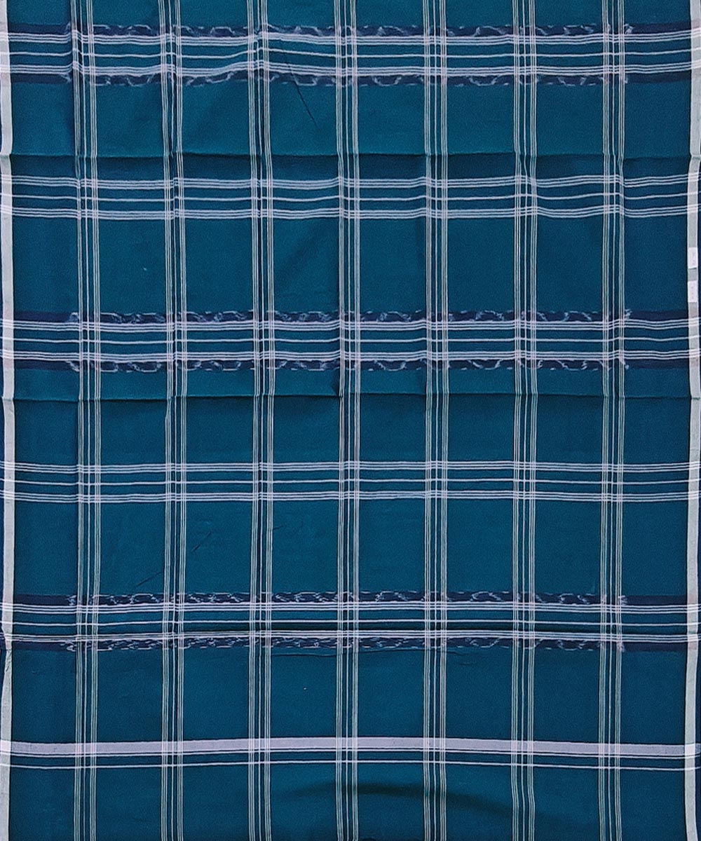 Green Sambalpuri Handwoven Cotton Lugi Image 3