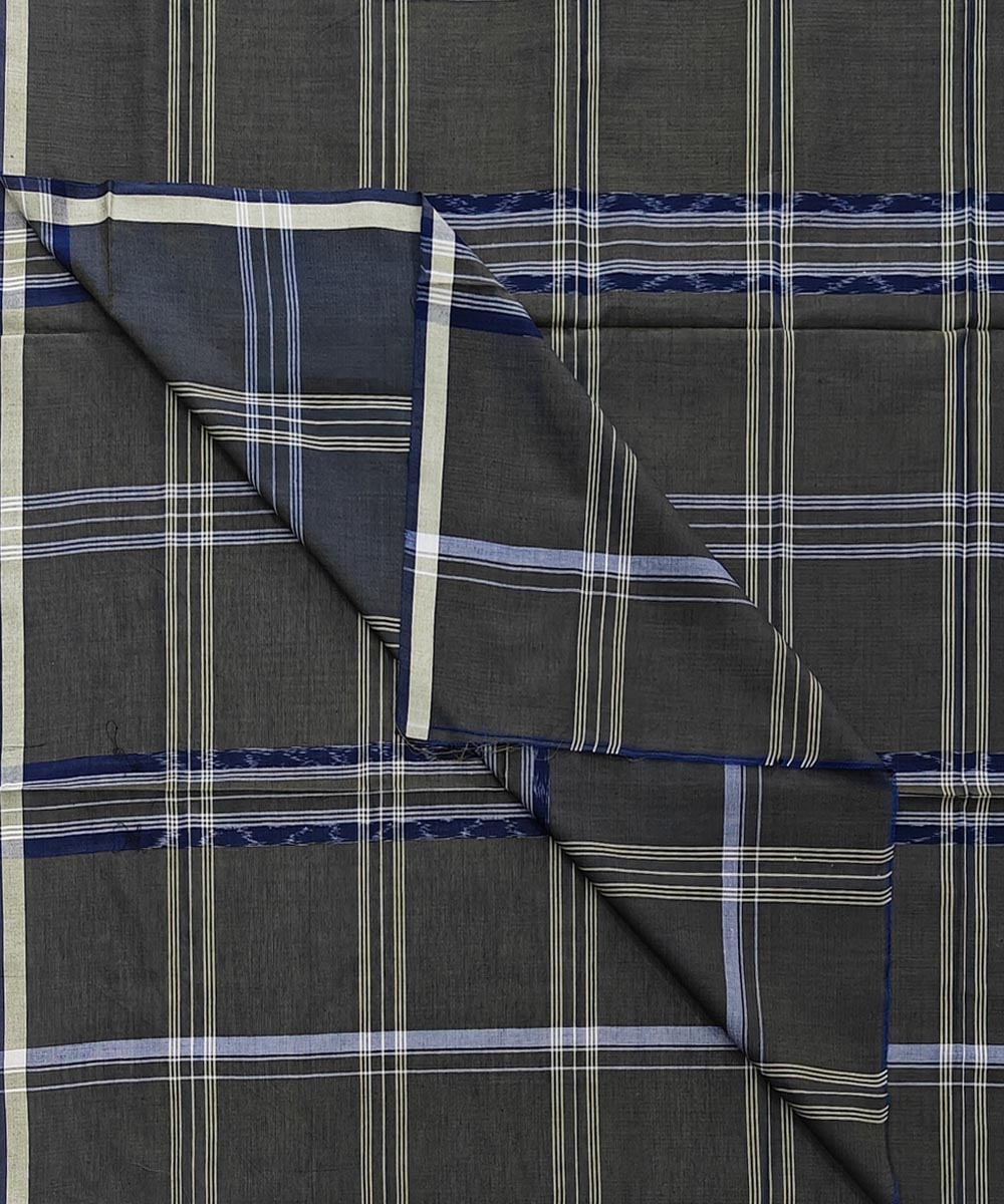 Olive Sambalpuri Handwoven Cotton Lugi Image 1