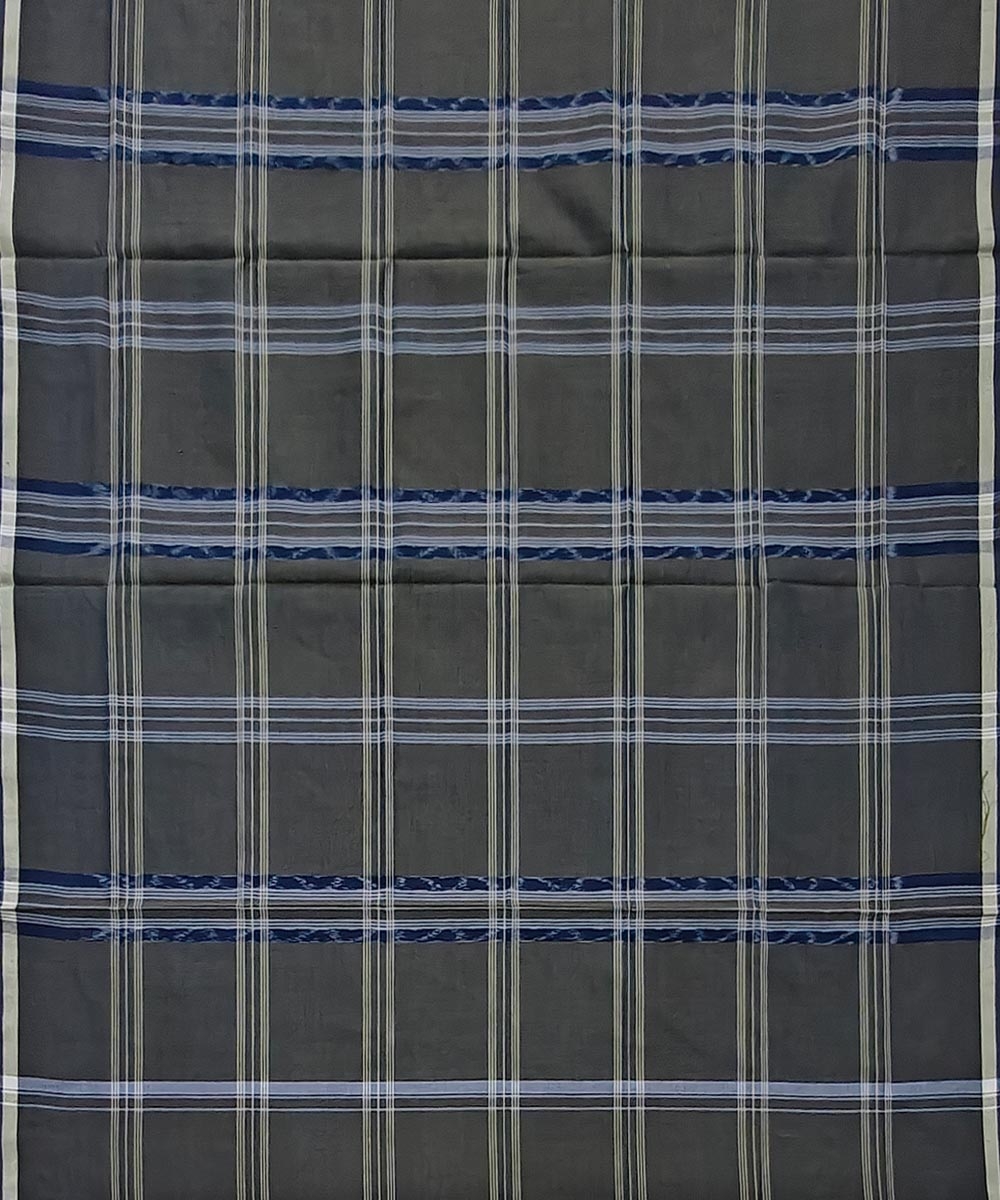 Olive Sambalpuri Handwoven Cotton Lugi Image 3