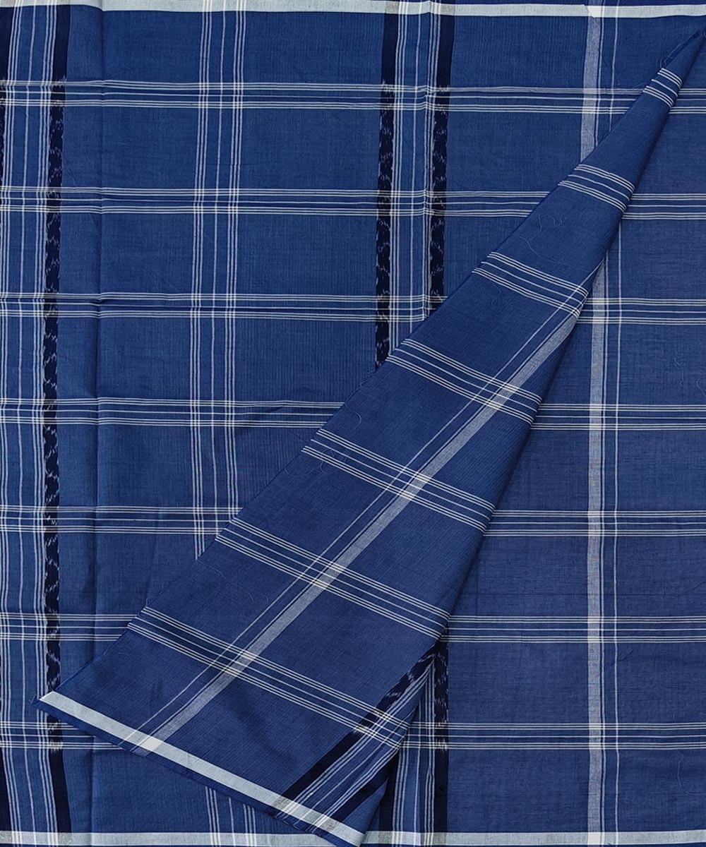 Gray Sambalpuri Handwoven Cotton Lugi Image 2