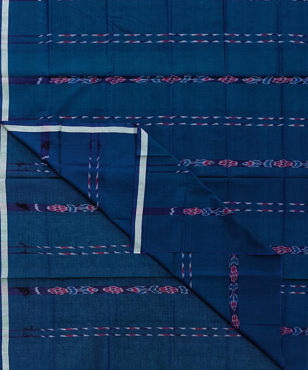 Blue Sambalpuri Handwoven Cotton Lugi Image 1