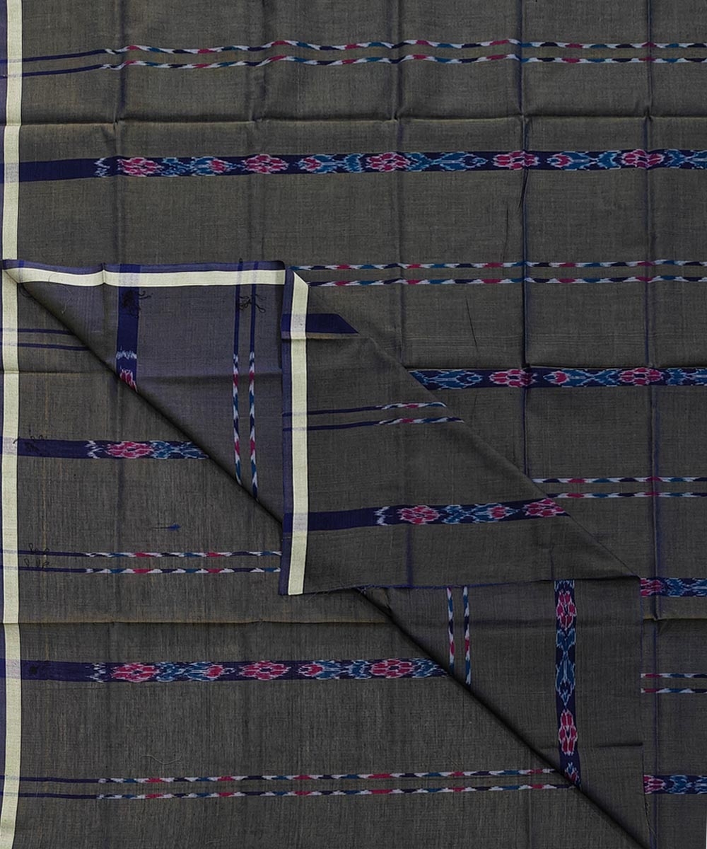 Olive Sambalpuri Handwoven Cotton Lugi Image 1