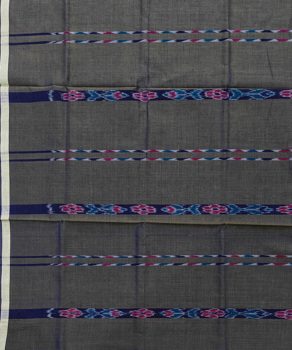 Olive Sambalpuri Handwoven Cotton Lugi Image 4