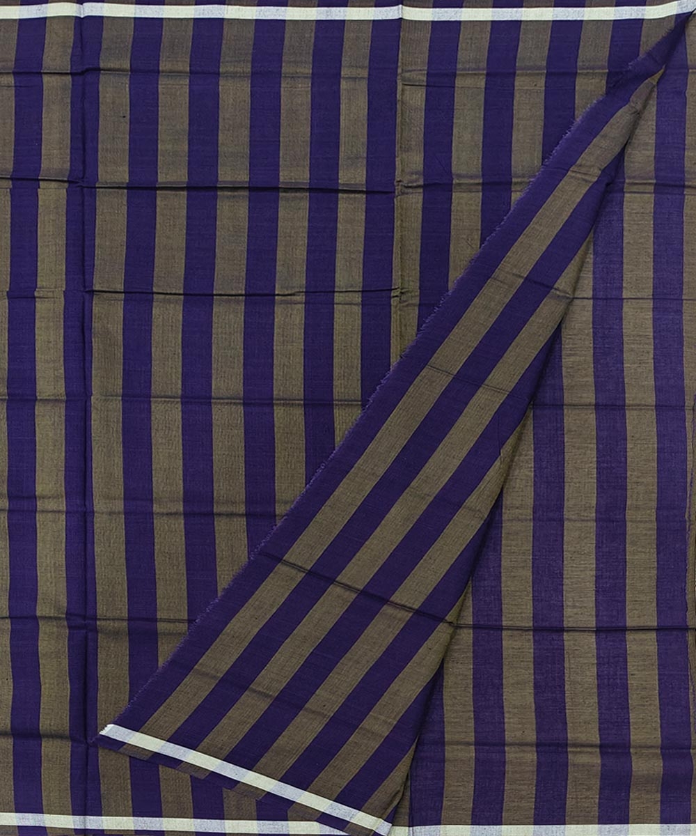 Olive Sambalpuri Handwoven Cotton Lugi Image 2