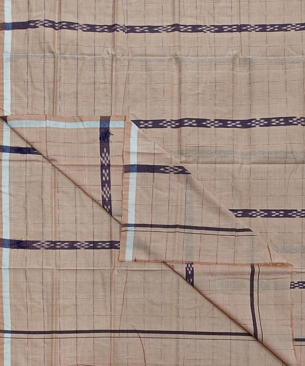 Beige Sambalpuri Handwoven Cotton Lugi Image 1