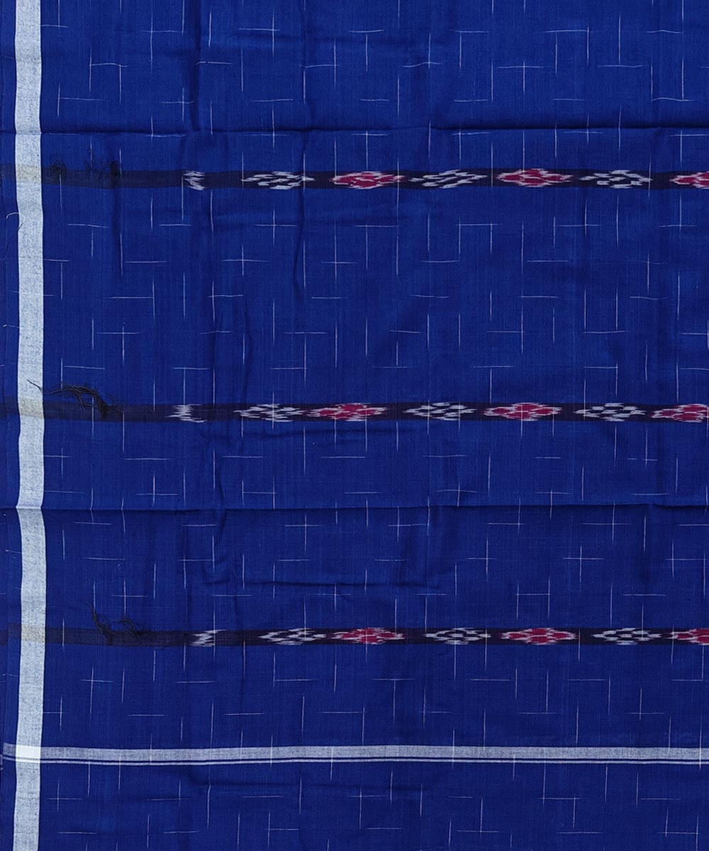 Blue Sambalpuri Handwoven Cotton Lugi Image 4
