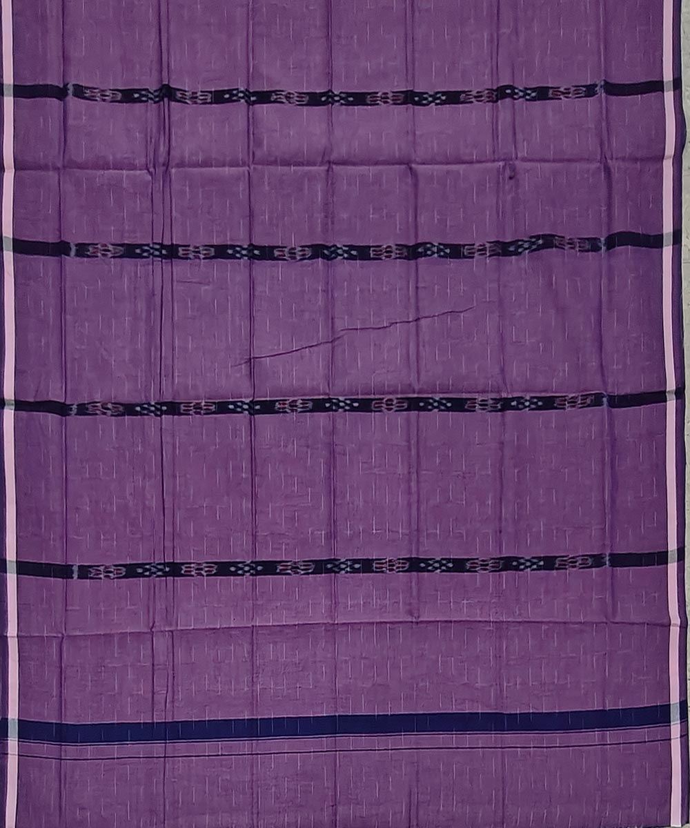 Purple Sambalpuri Handwoven Cotton Lugi Image 3