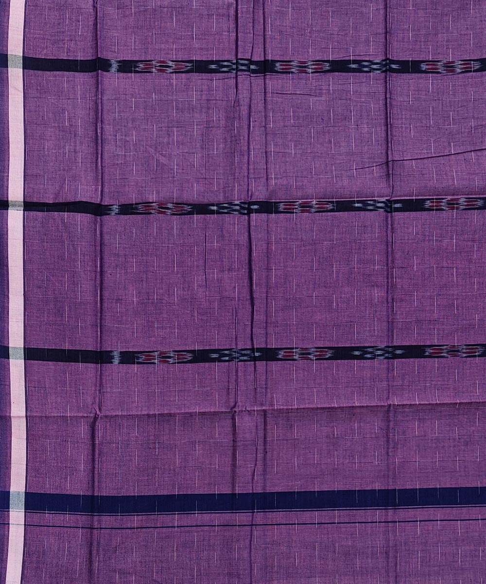Purple Sambalpuri Handwoven Cotton Lugi Image 4