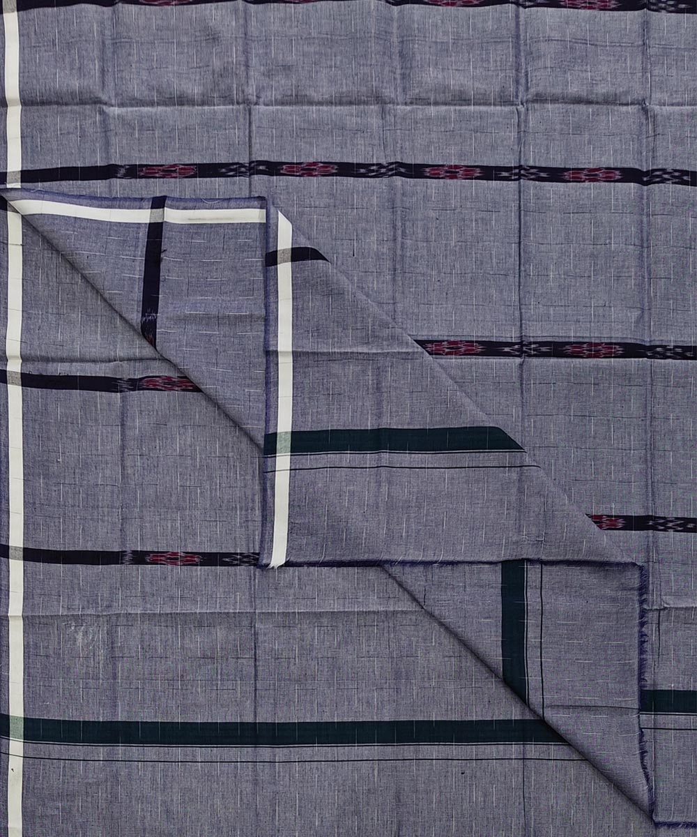 Gray Sambalpuri Handwoven Cotton Lugi Image 1