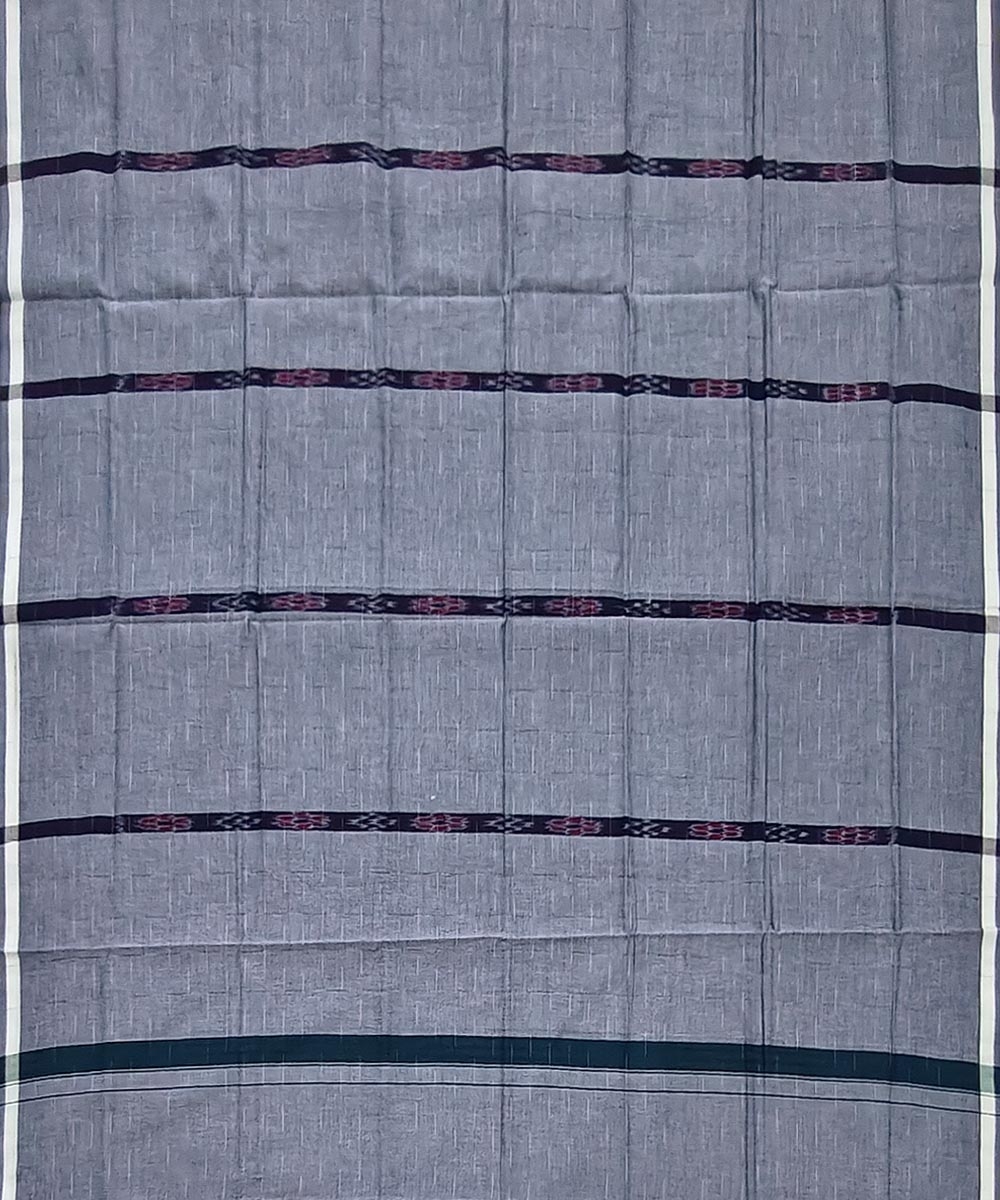 Gray Sambalpuri Handwoven Cotton Lugi Image 3