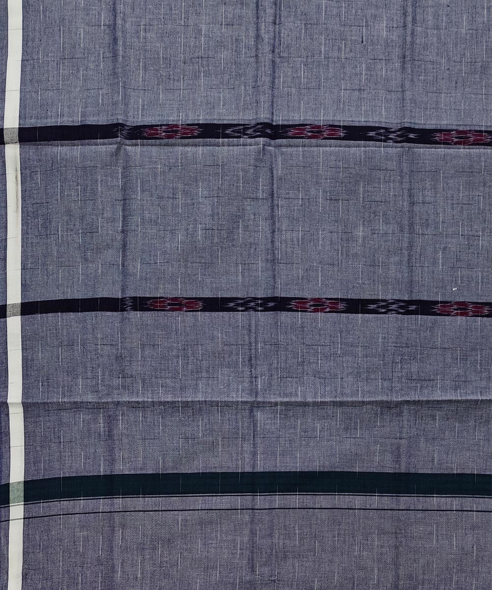 Gray Sambalpuri Handwoven Cotton Lugi Image 4