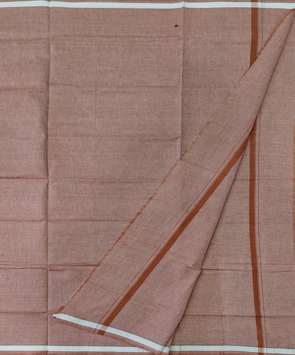 Beige Sambalpuri Handwoven Cotton Lugi Image 2