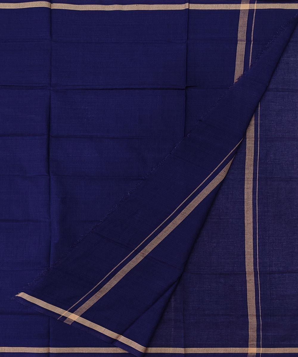 Blue Sambalpuri Handwoven Cotton Lugi Image 2