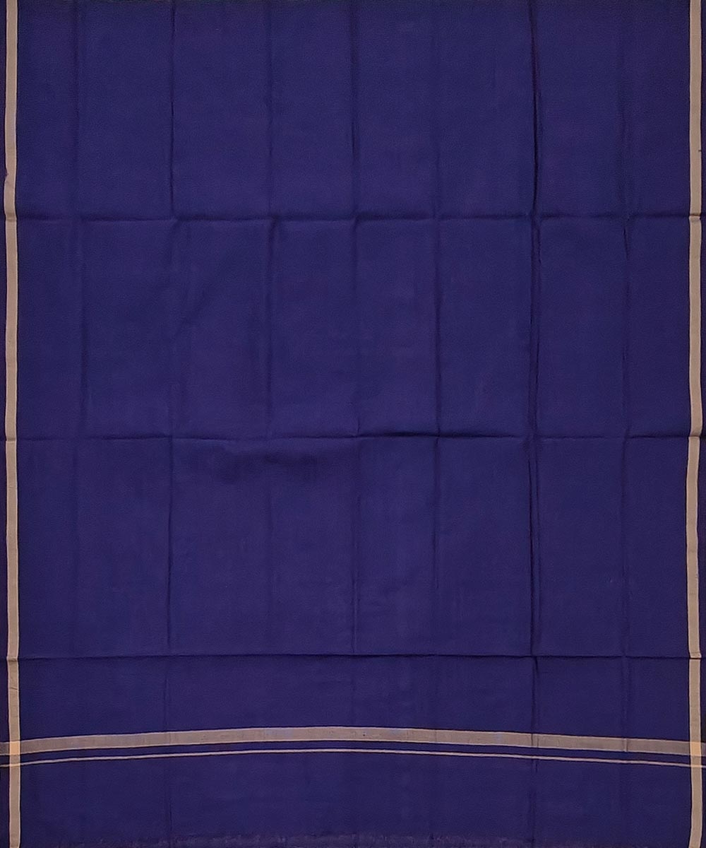 Blue Sambalpuri Handwoven Cotton Lugi Image 3