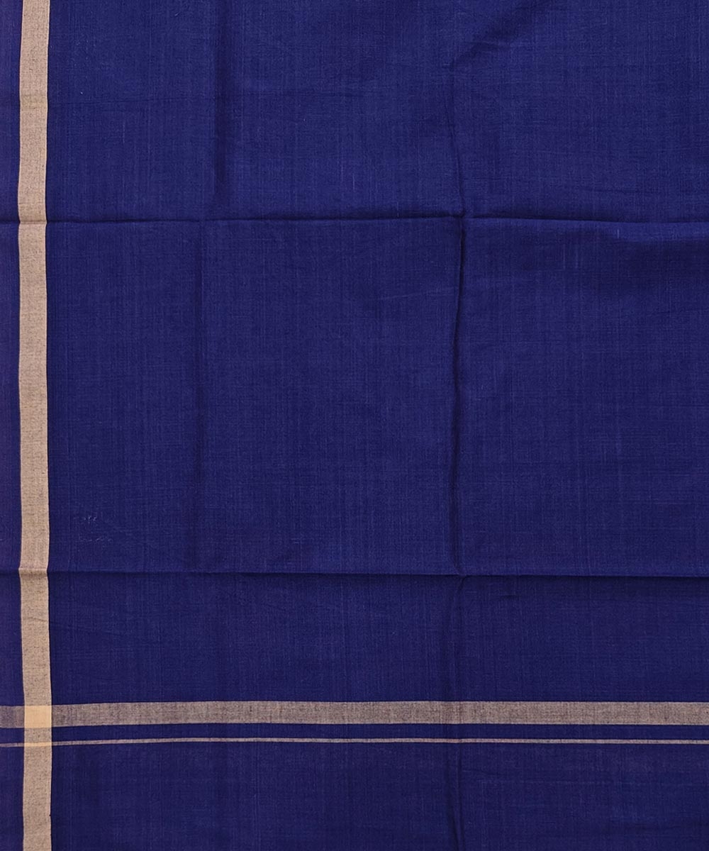 Blue Sambalpuri Handwoven Cotton Lugi Image 4