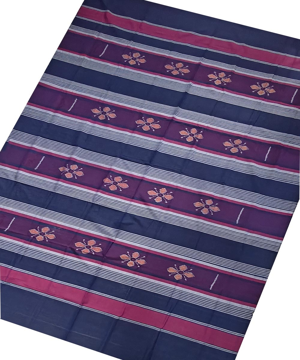 Gray Sambalpuri Handwoven Cotton Single Bed Sheet Image 2