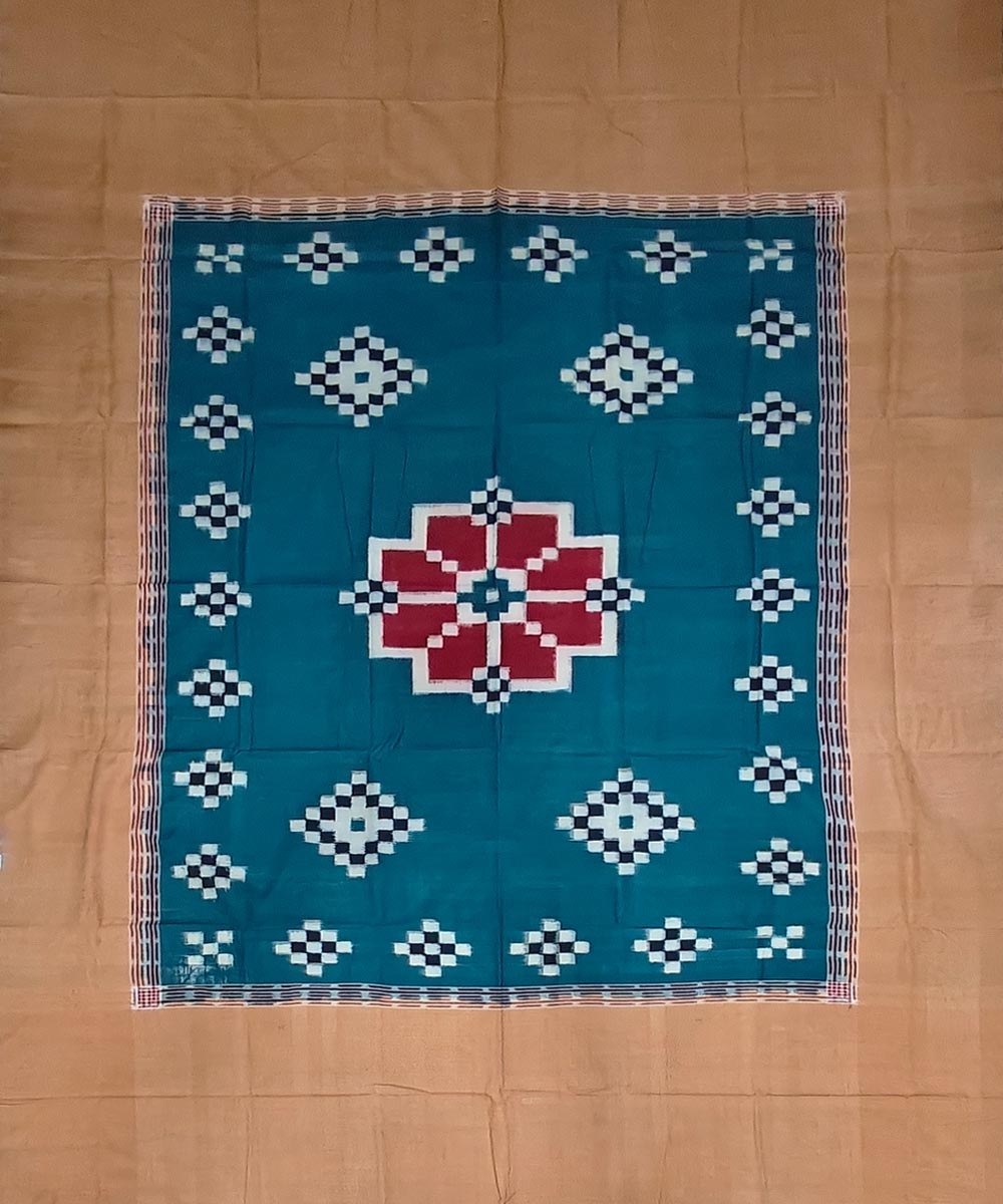 Multicolour Sambalpuri Handwoven Cotton Single Bed Sheet Image 1