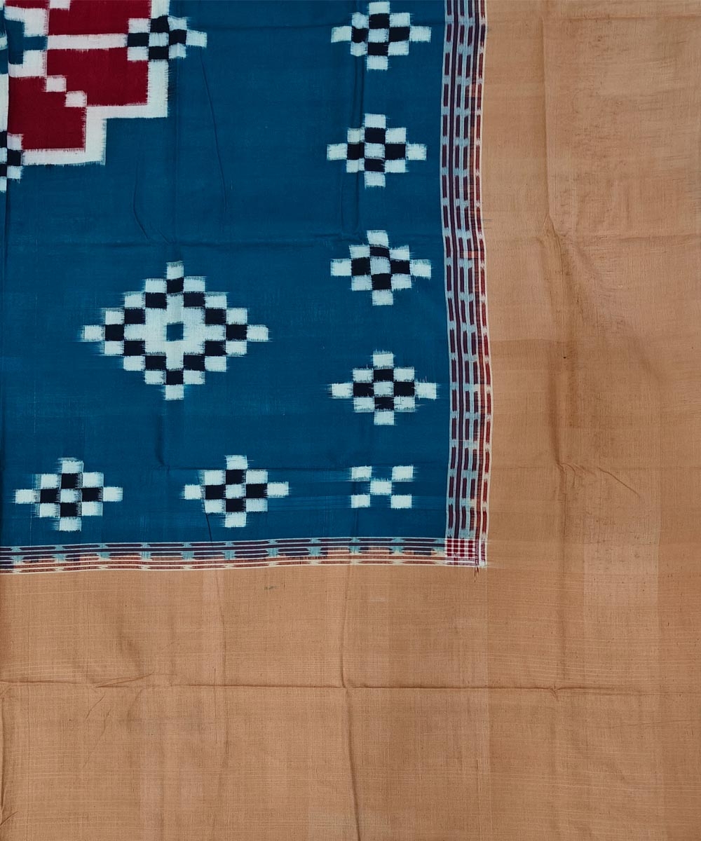 Multicolour Sambalpuri Handwoven Cotton Single Bed Sheet Image 3