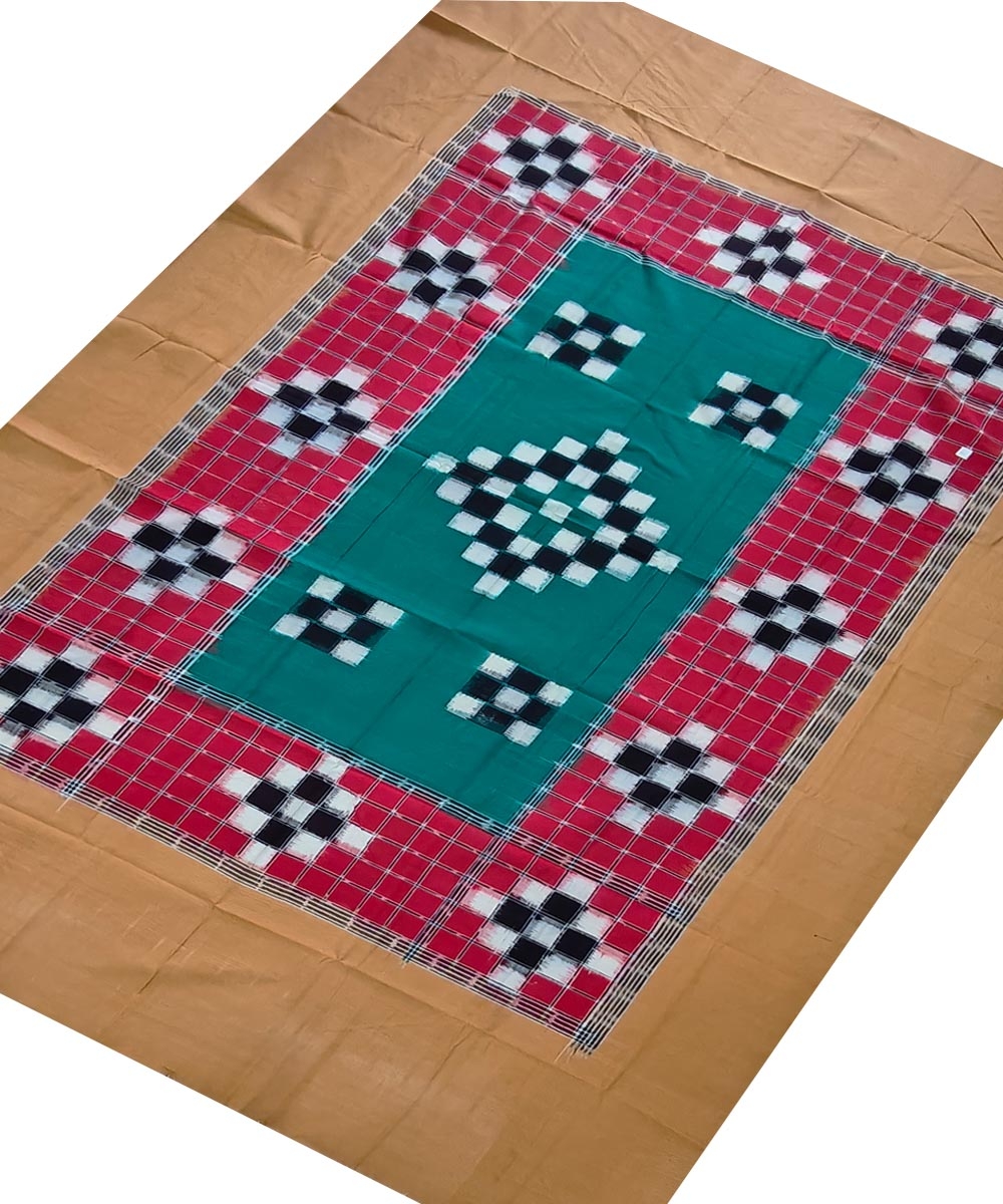 Multicolour Sambalpuri Handwoven Cotton Single Bed Sheet Image 2