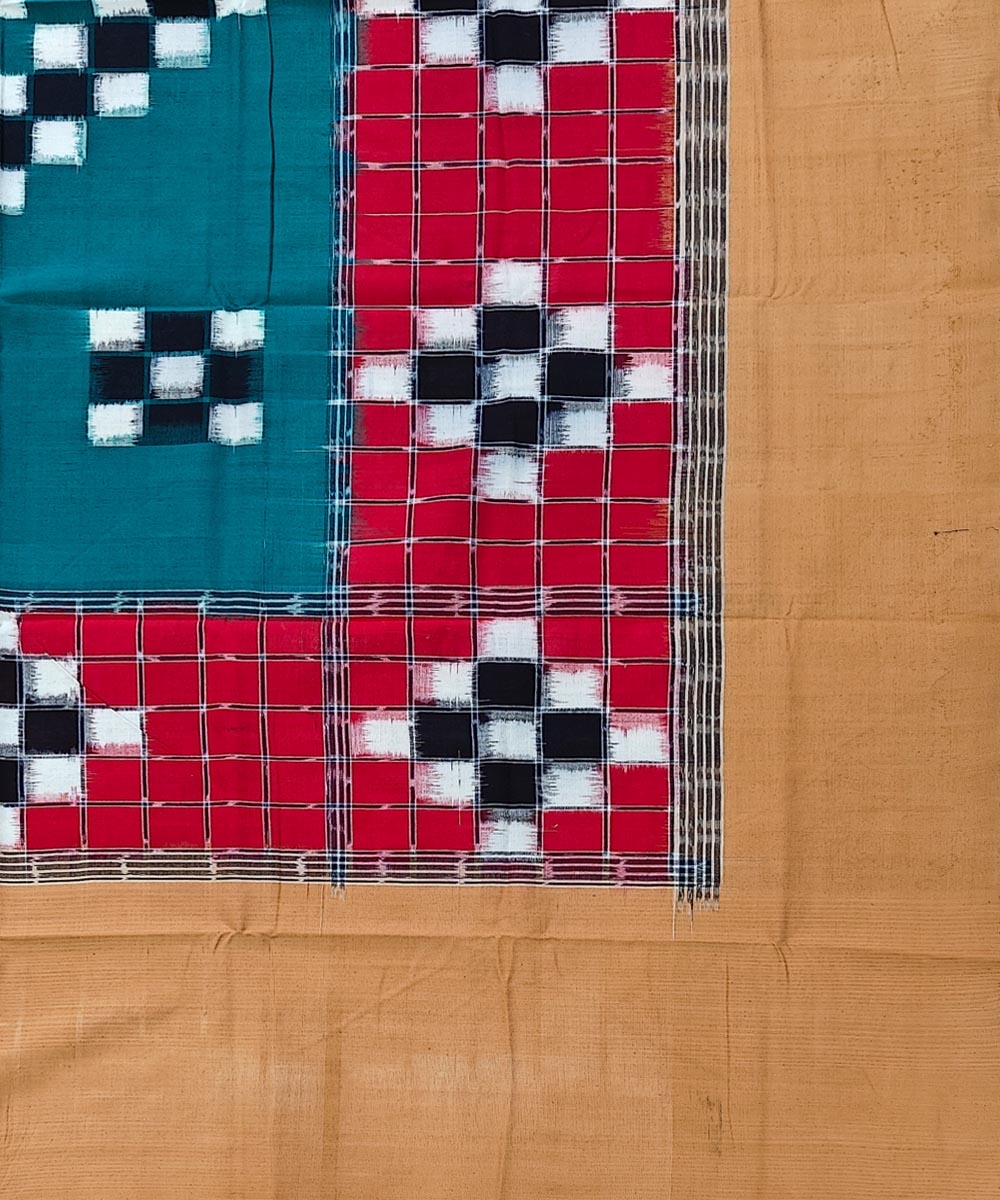 Multicolour Sambalpuri Handwoven Cotton Single Bed Sheet Image 3
