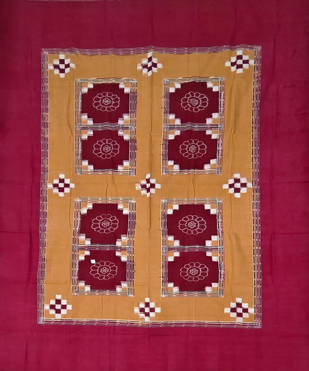 Multicolour Sambalpuri Handwoven Cotton Single Bed Sheet Image 1