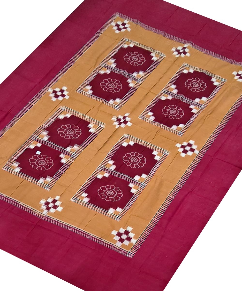 Multicolour Sambalpuri Handwoven Cotton Single Bed Sheet Image 2