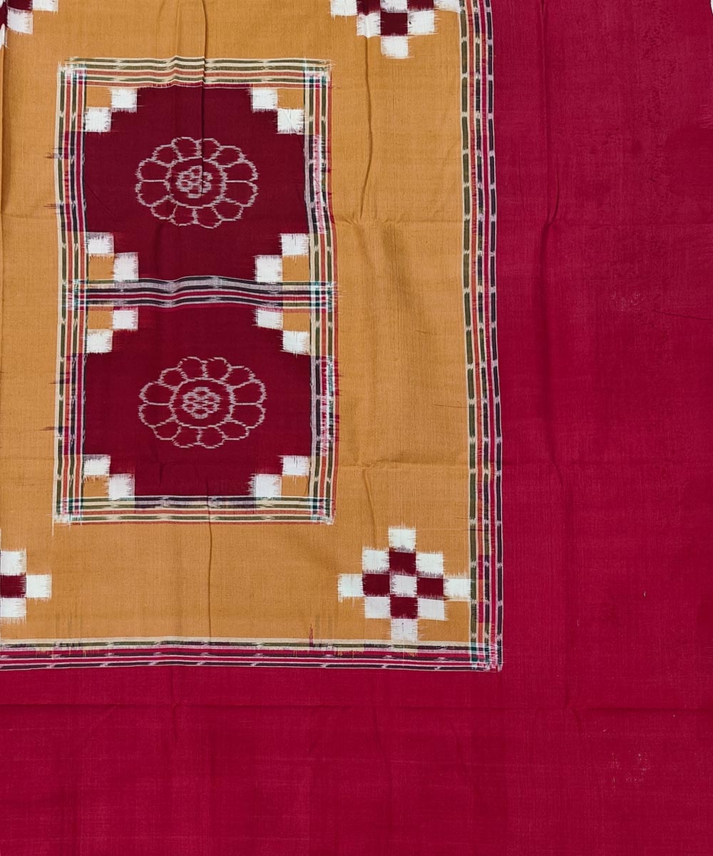 Multicolour Sambalpuri Handwoven Cotton Single Bed Sheet Image 3
