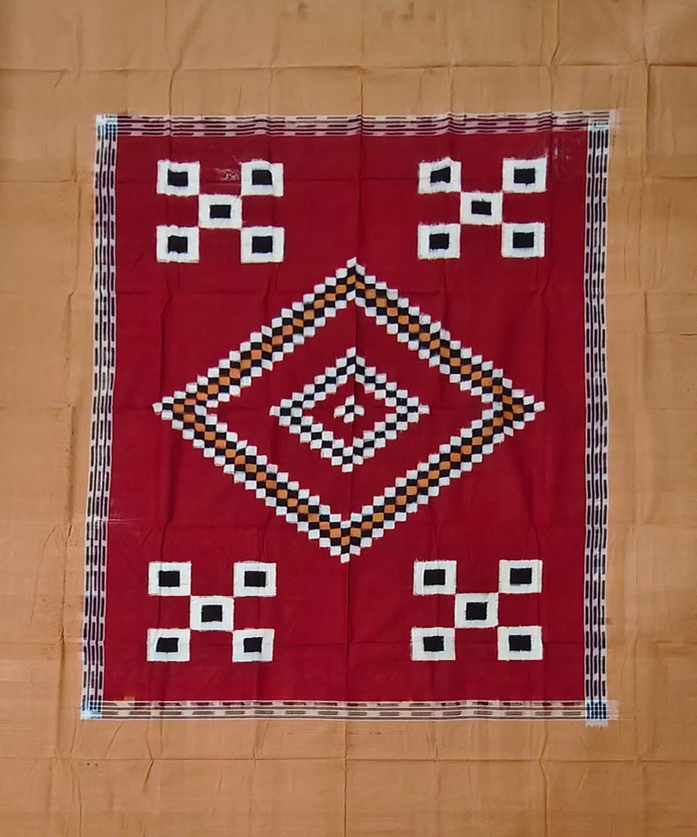 Multicolour Sambalpuri Handwoven Cotton Single Bed Sheet Image 1