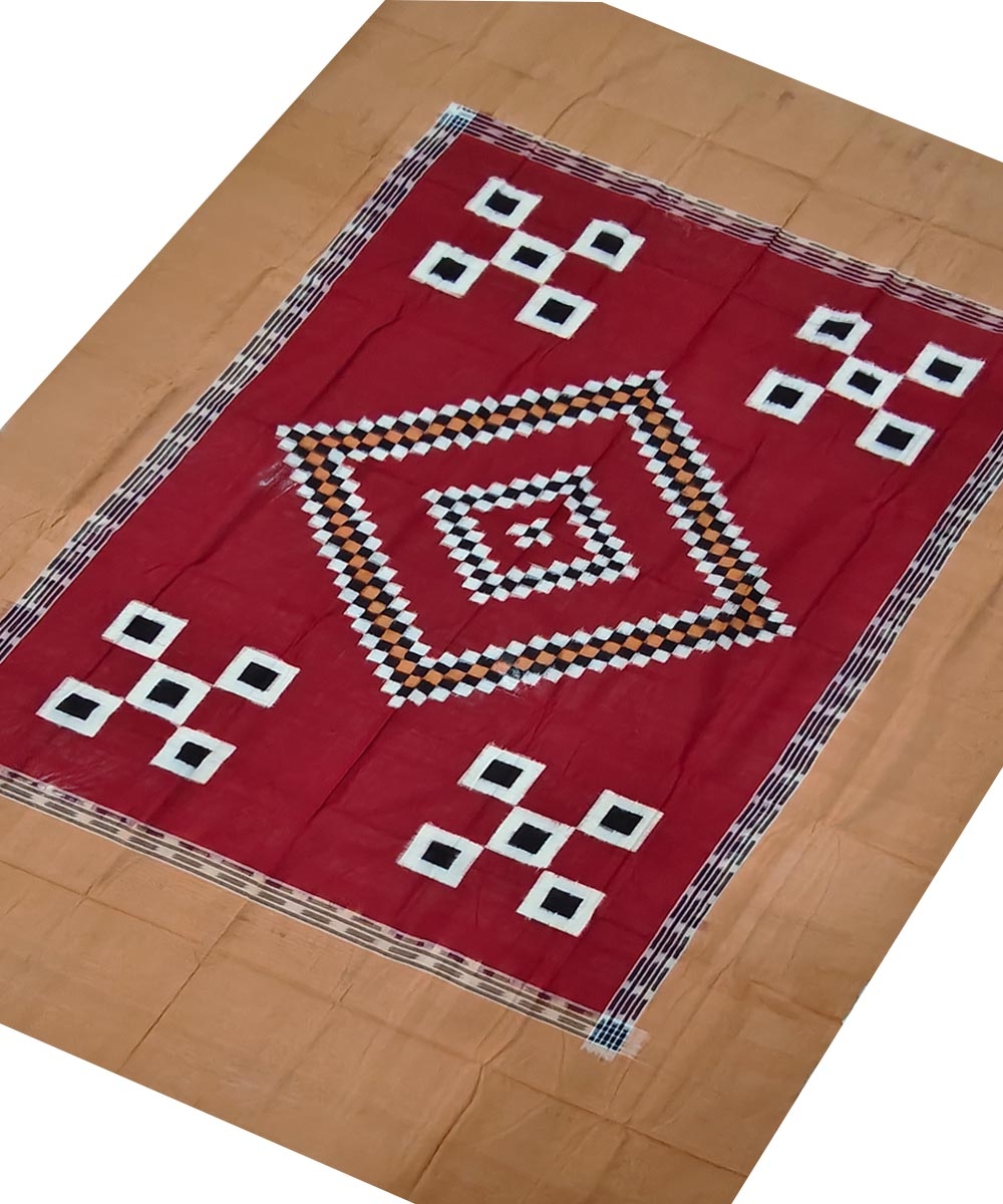 Multicolour Sambalpuri Handwoven Cotton Single Bed Sheet Image 2