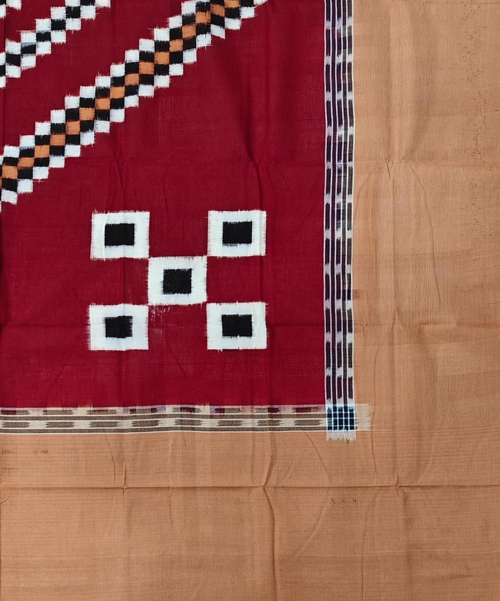Multicolour Sambalpuri Handwoven Cotton Single Bed Sheet Image 3