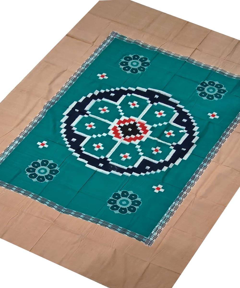 Multicolour Sambalpuri Handwoven Cotton Single Bed Sheet Image 2