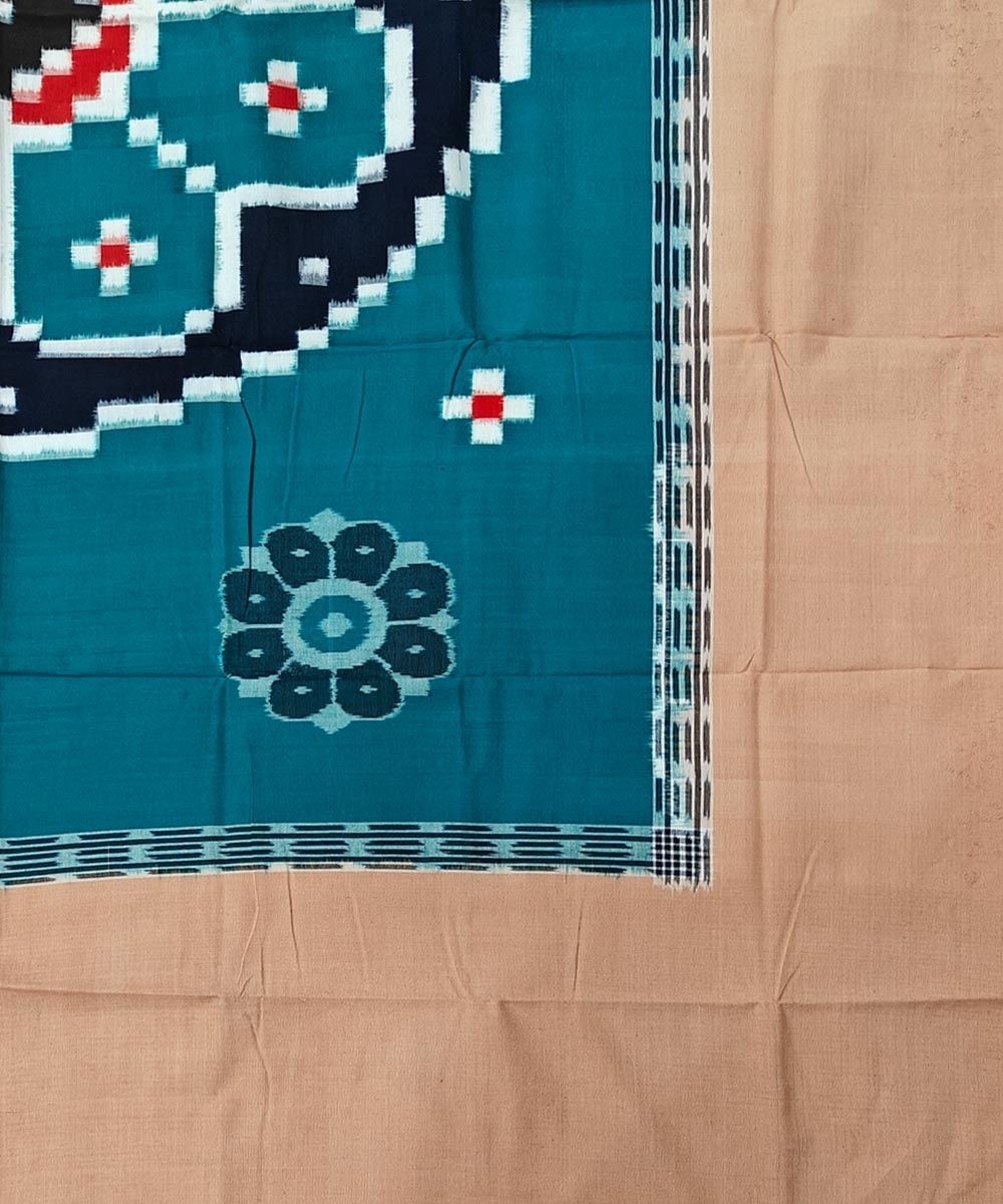 Multicolour Sambalpuri Handwoven Cotton Single Bed Sheet Image 3